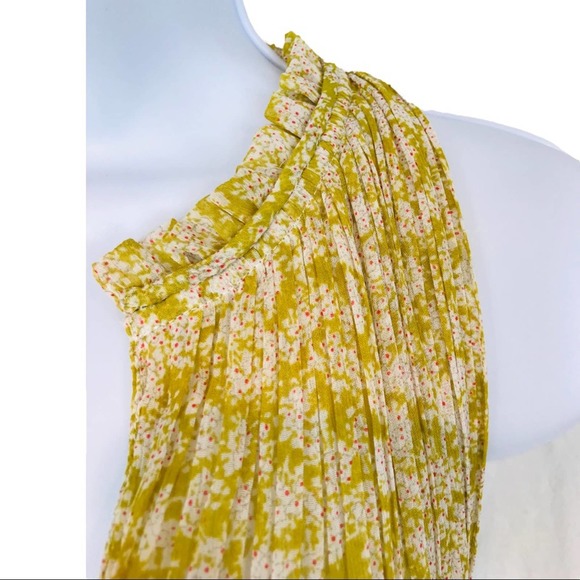 NWOT Anthropologie SEE U SOON pleated floral dress - Picture 6 of 11